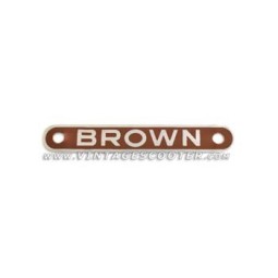 Plaquette BROWN pour selle ACMA 1955-58 / 150Gl